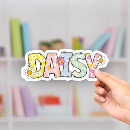 Personalized Waterproof Daisy Name Stickers for Kids | School Labels