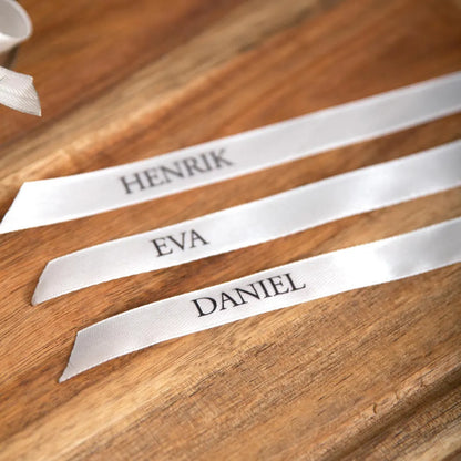Personalized Satin Name Ribbons for Party & Event Decorations