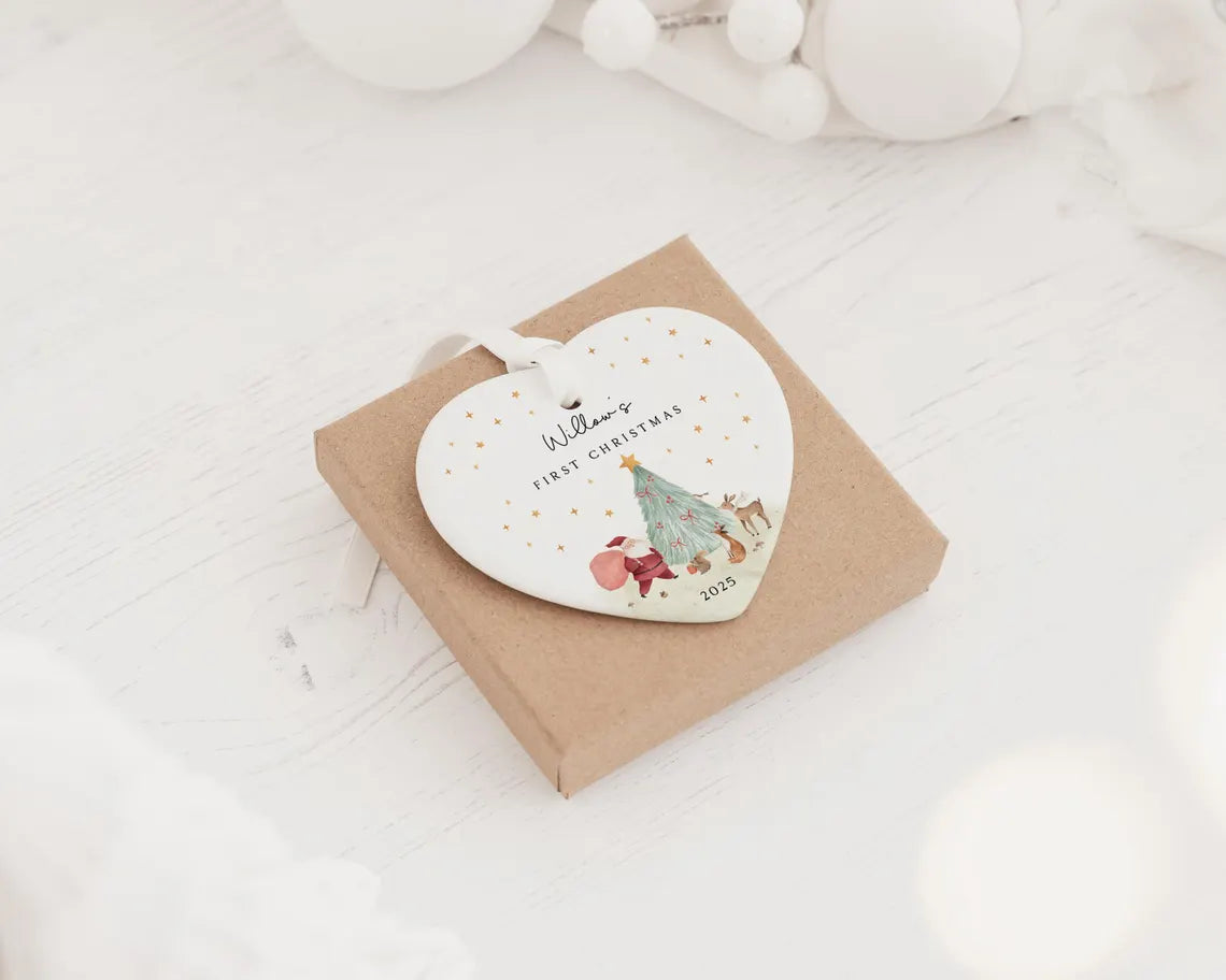Personalized Baby’s First Christmas Ceramic Ornament Keepsake
