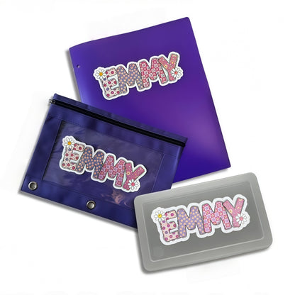 Personalized Waterproof Daisy Name Stickers for Kids | School Labels