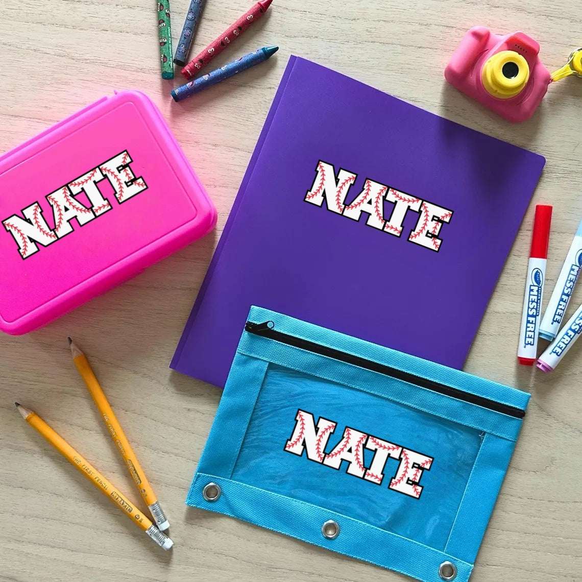 Personalized Pencil Boxes, Pouches & Folders – Back to School Set