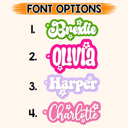 Personalized Backpack Name Tag for Kids – Cute Acrylic Keychain