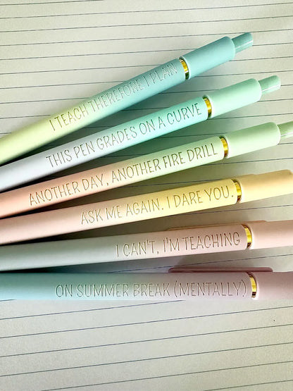 Personalized Teacher Pen Set – Funny Engraved Gift for Teachers