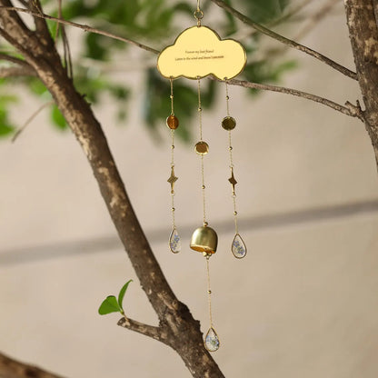 Personalized Memorial Wind Chime | Forget-Me-Not Keepsake Gift