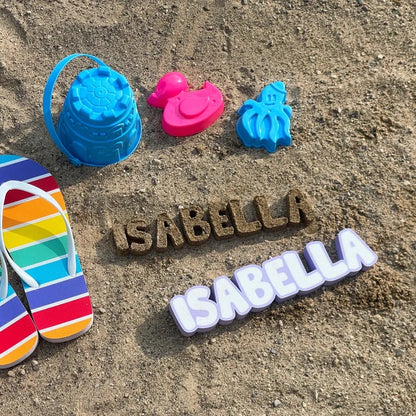 Personalized Name Sand Mold – Custom Beach Toy & Sandbox Stamp for Kids