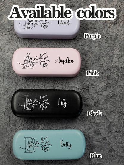 Personalized Glasses Case – Custom Name & Initial, Hard Shell