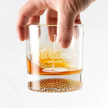 Personalized Golf Whiskey Glass – Custom Gift for Him