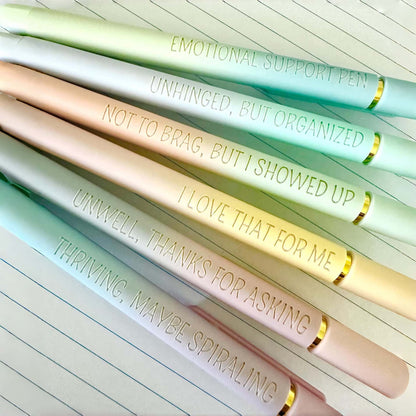 6-Pen Ombre Gel Pen Set | Snarky Gift for Her Birthday & Graduation