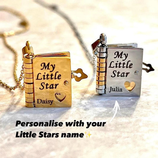 My Little Star Daughter Book Necklace – Gift from Mom & Dad