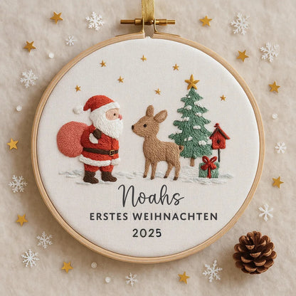 Baby Erstes Weihnachten Anhänger – Personalisierte Stickerei