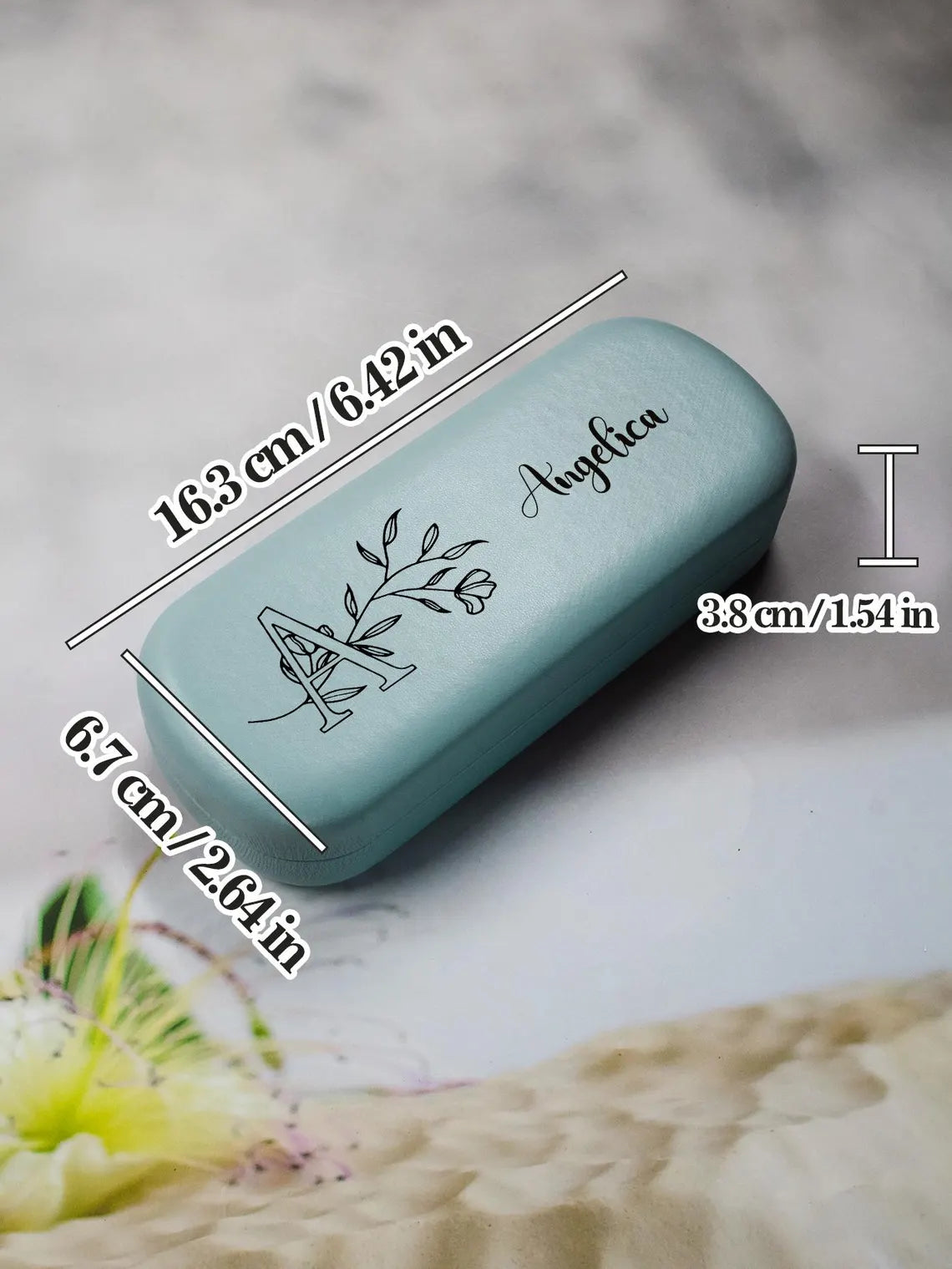 Personalized Glasses Case – Custom Name & Initial, Hard Shell