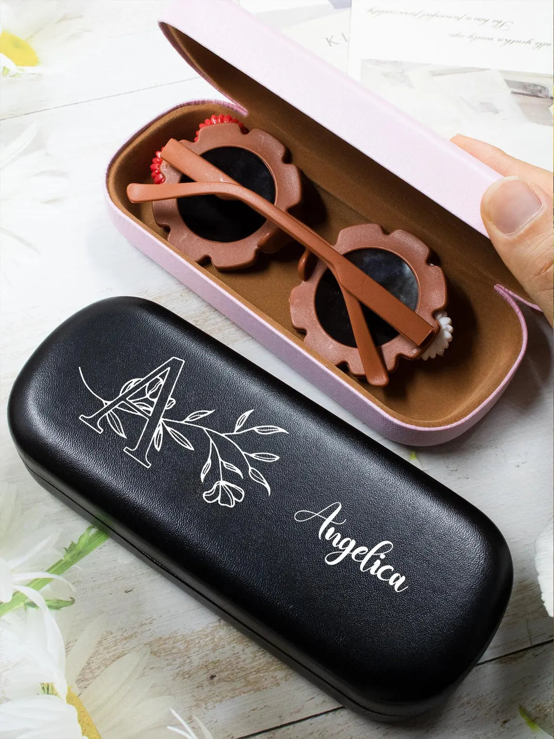 Personalized Glasses Case – Custom Name & Initial, Hard Shell