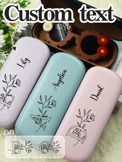 Personalized Glasses Case – Custom Name & Initial, Hard Shell