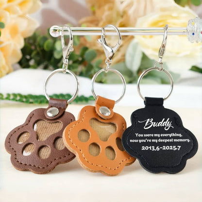 Personalized Pet Fur Memorial Keychain – Dog Cat Hair Keepsake