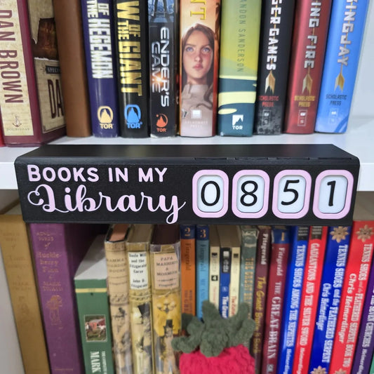 Library Tally – 3D Printed Bookshelf Counter & Storage Box