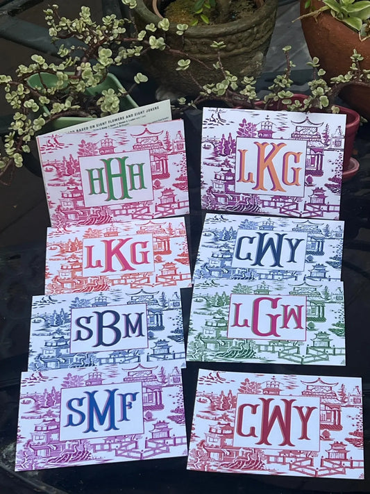 Personalized Mahjong Card Stickers | Waterproof Chinoiserie Designs