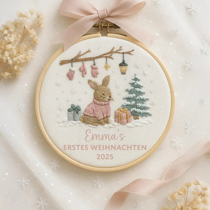 Baby Erstes Weihnachten Anhänger – Personalisierte Stickerei
