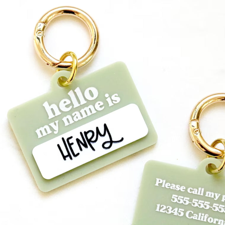 Personalized Pet ID Tag | Custom Dog & Cat Name Collar Tag
