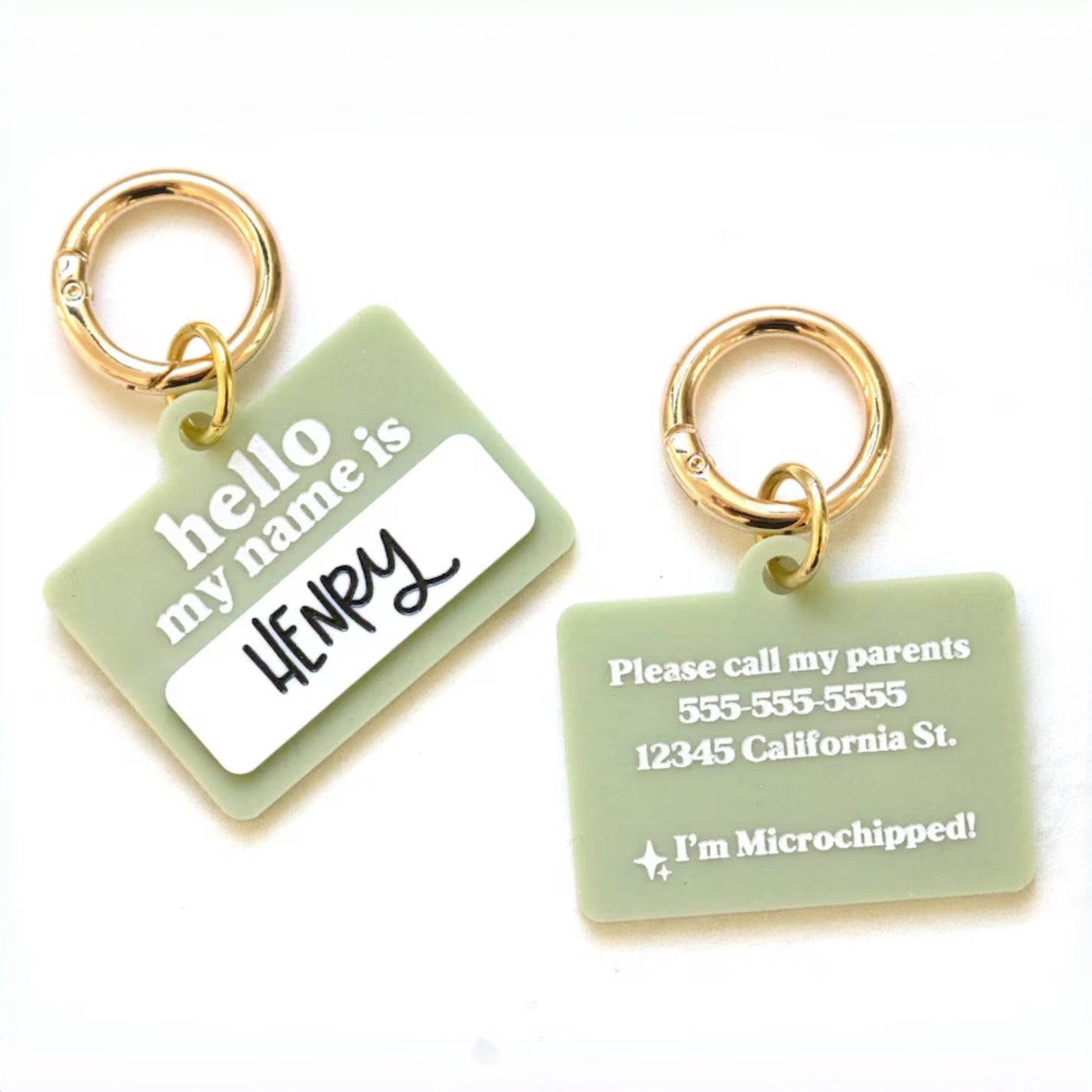 Personalized Pet ID Tag | Custom Dog & Cat Name Collar Tag