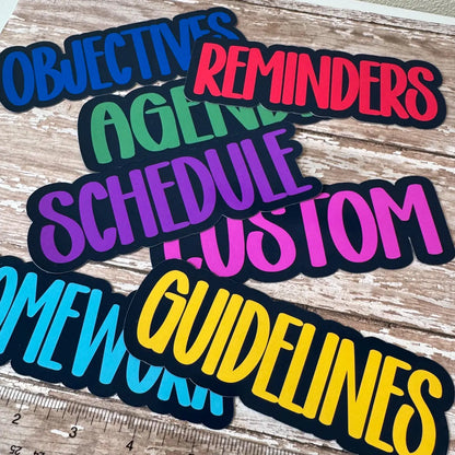 Personalized Teacher Whiteboard Magnets | Custom Classroom Labels