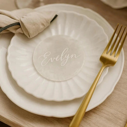 Capiz Shell Place Cards | Luxury Wedding Table Name Cards