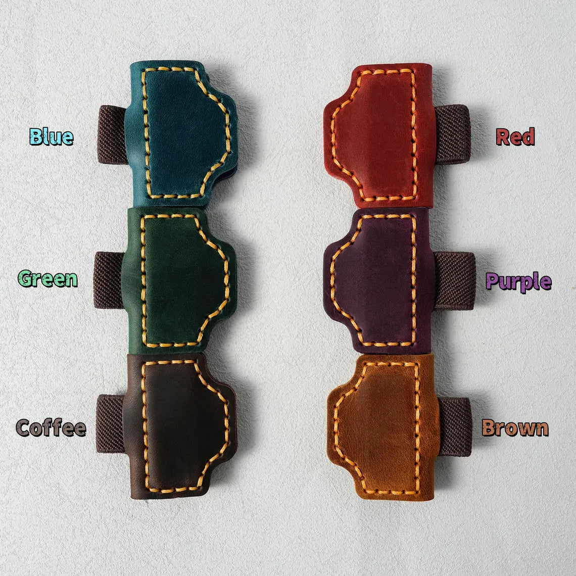 Custom Magnetic Leather Bookmark with Pen Holder – Engraved Book Accessory Gift