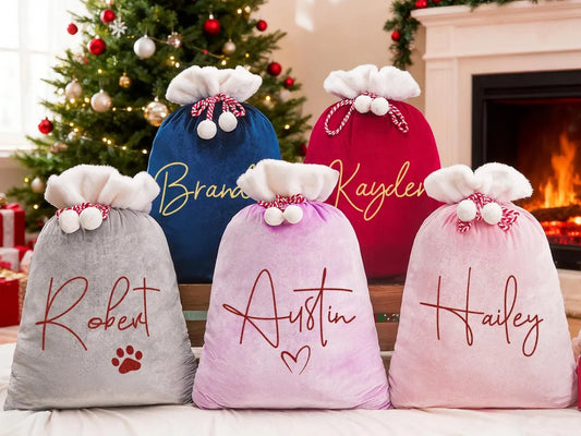 Personalized Large Santa Sack – Christmas Gift Bag with Name