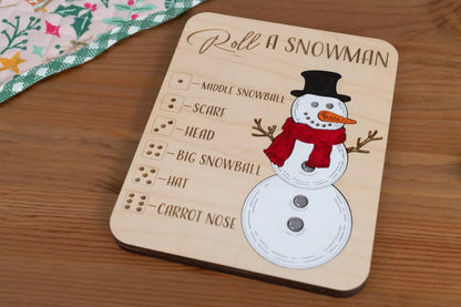 Roll-A-Snowman Christmas Puzzle Game | Kids Party & Stocking Stuffer