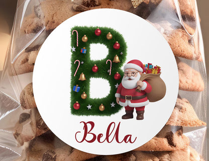 Personalized Christmas Tree Stickers – Custom Name Gift Labels