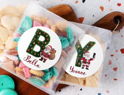 Personalized Christmas Tree Stickers – Custom Name Gift Labels