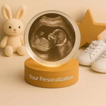 Custom Ultrasound Crystal Ball Lamp – Personalized Baby Keepsake