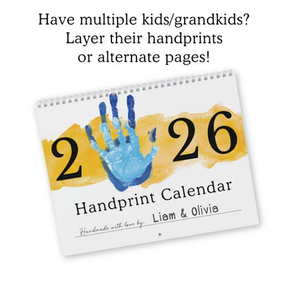 2026 Grandparents Handprint Calendar – Personalized Gift from Kids