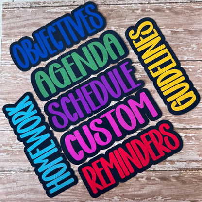 Personalized Teacher Whiteboard Magnets | Custom Classroom Labels