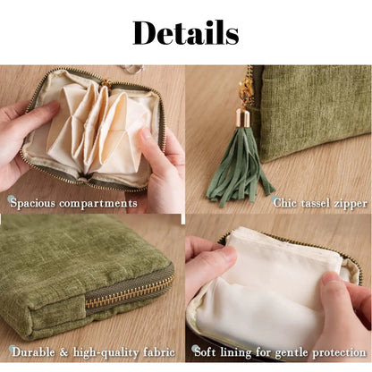 Travel Jewelry Case – Personalized Jewelry Organizer for Women, Custom Bridesmaid Gift