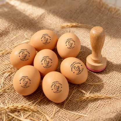 Personalized Egg Stamp for Farm Fresh Eggs | Custom Chicken Stamp