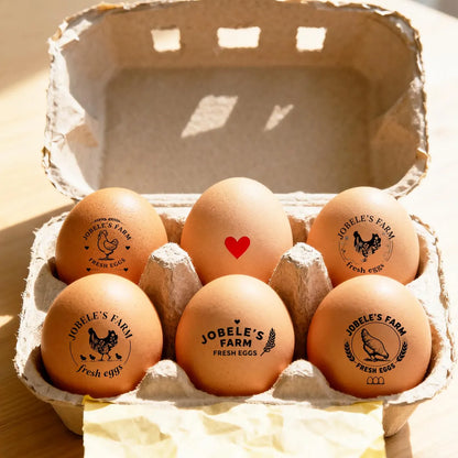 Personalized Egg Stamp for Farm Fresh Eggs | Custom Chicken Stamp