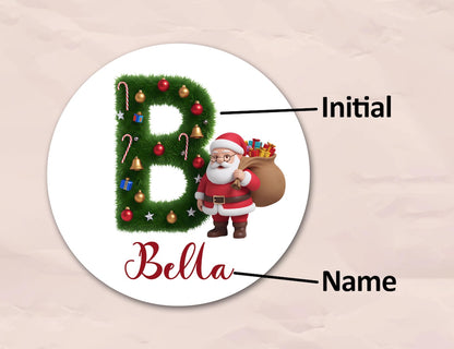 Personalized Christmas Tree Stickers – Custom Name Gift Labels