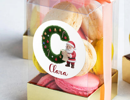 Personalized Christmas Tree Stickers – Custom Name Gift Labels