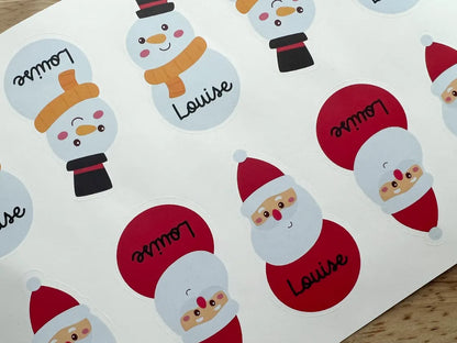 Personalized Christmas Gift Tags Stickers | Set of 20 Holiday Labels