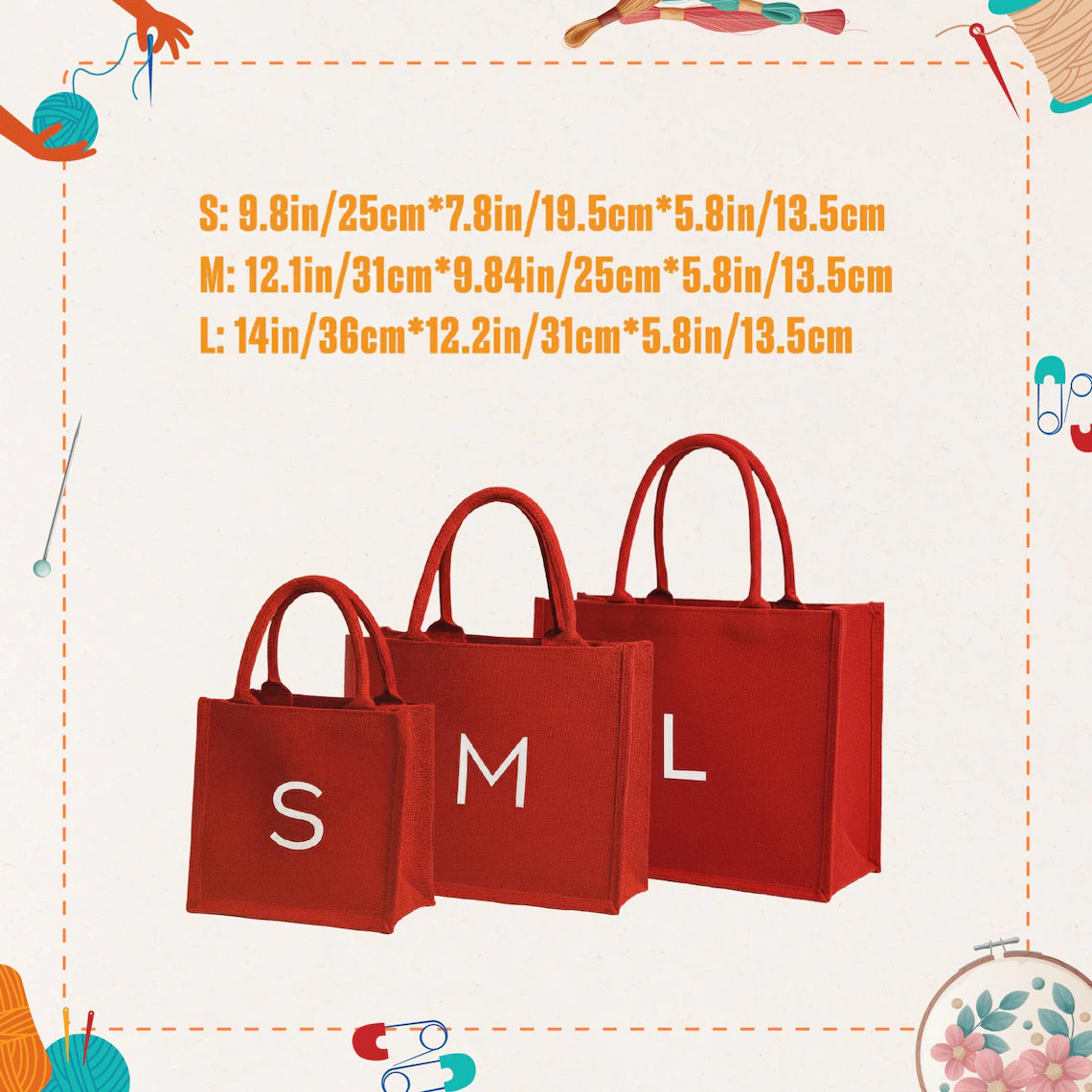 Personalisierte Weihnachtstaschen | Individuell bestickte Weihnachtsgeschenktasche