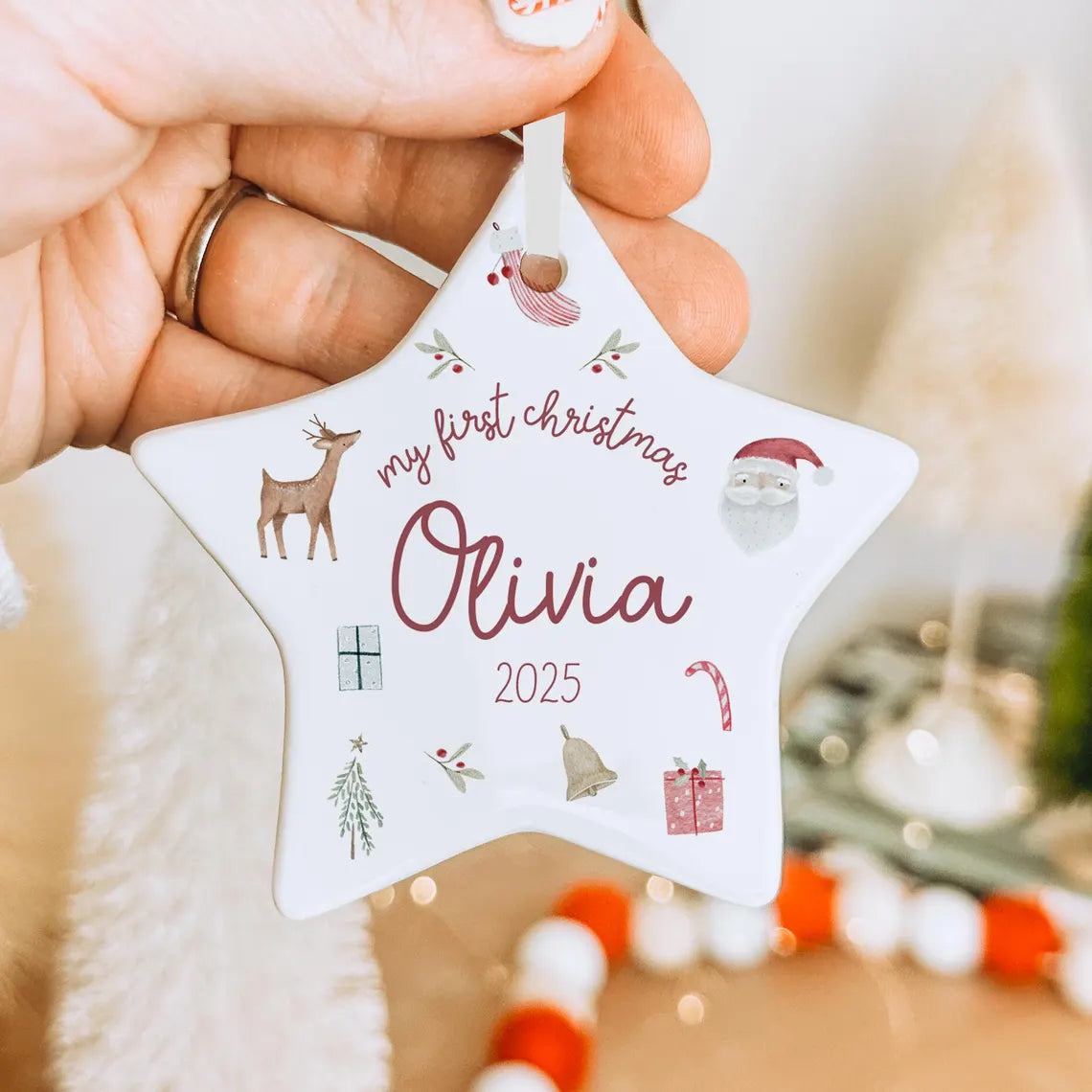 Personalized Baby’s First Christmas Bauble | Ceramic Ornament Keepsake