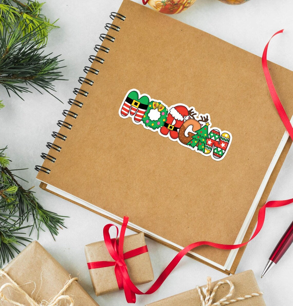 Personalized Christmas Gift Labels | Custom Name Stickers Set