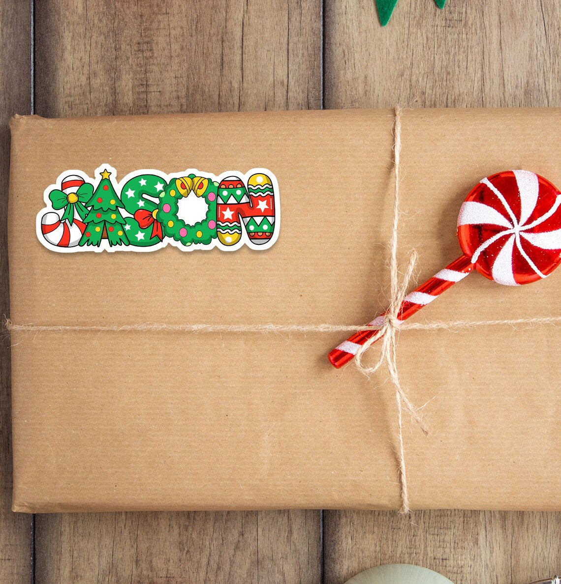 Personalized Christmas Gift Labels | Custom Name Stickers Set