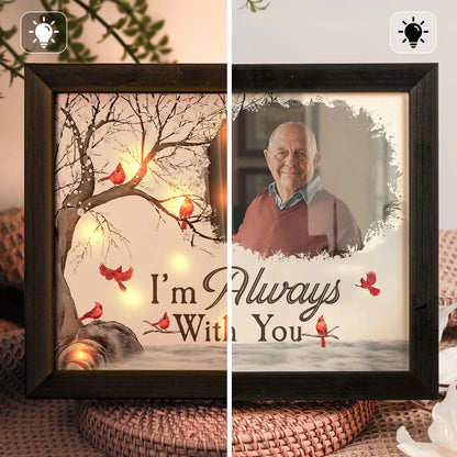 I'm Always With You Memorial LED Shadow Box – Personalized Photo Gift