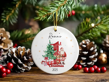 Baby’s First Christmas Ornament | Personalized Ceramic Keepsake