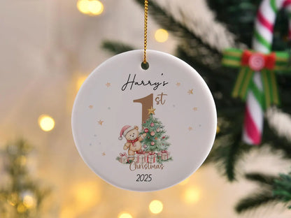 Baby’s First Christmas Ornament | Personalized Ceramic Keepsake