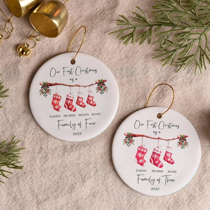 Personalized Family Christmas Ornament 2025 | Family of 3-6