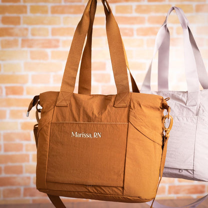 Custom Nurse Work Tote Bag | Personalized Laptop & Travel Bag