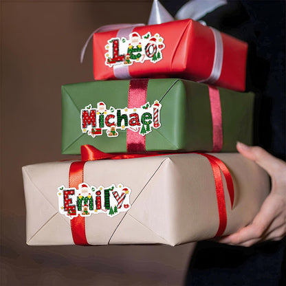 Personalized Christmas Stickers – Santa & Reindeer Gift Labels