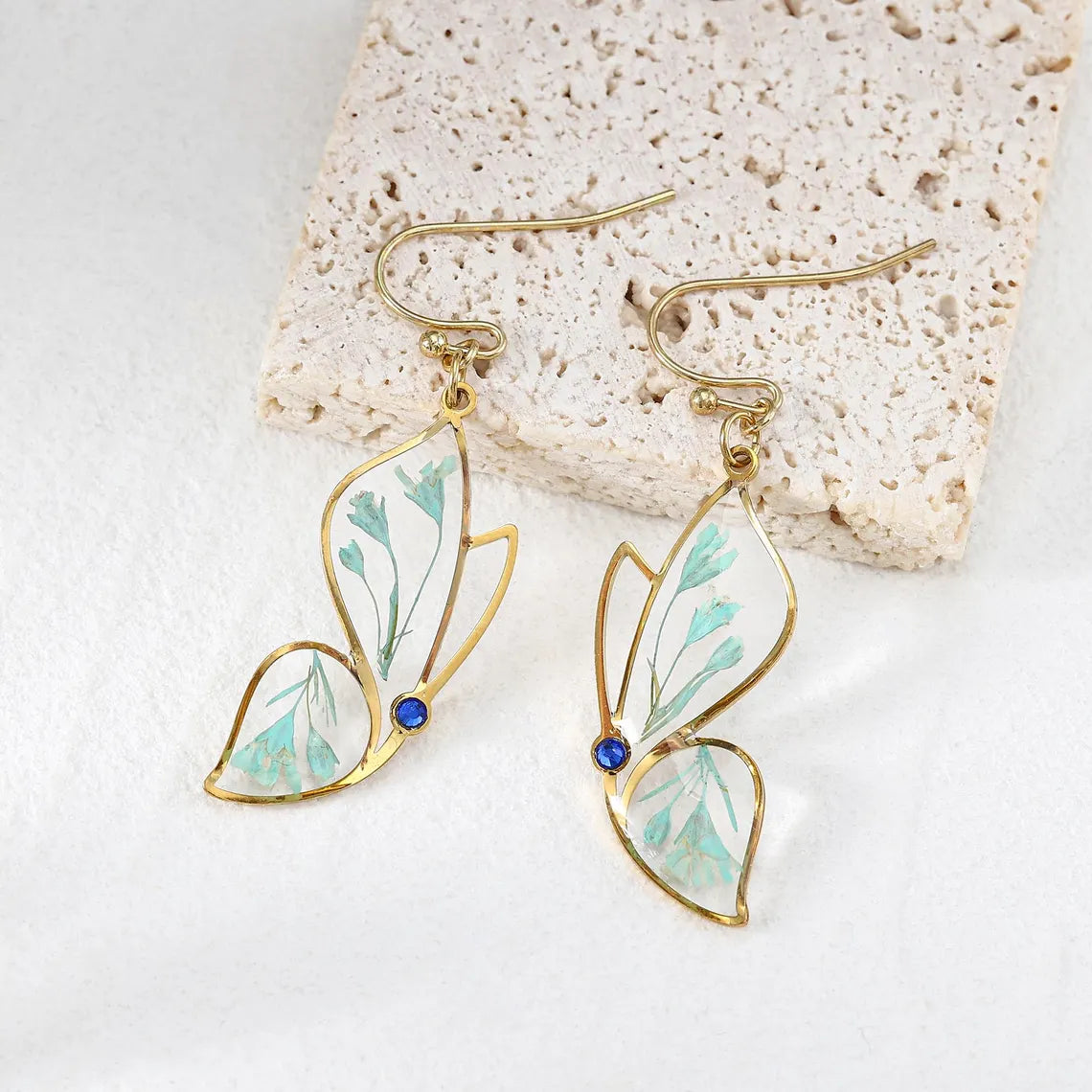 Personalized Butterfly Birthstone Earrings – Handmade Resin Jewelry